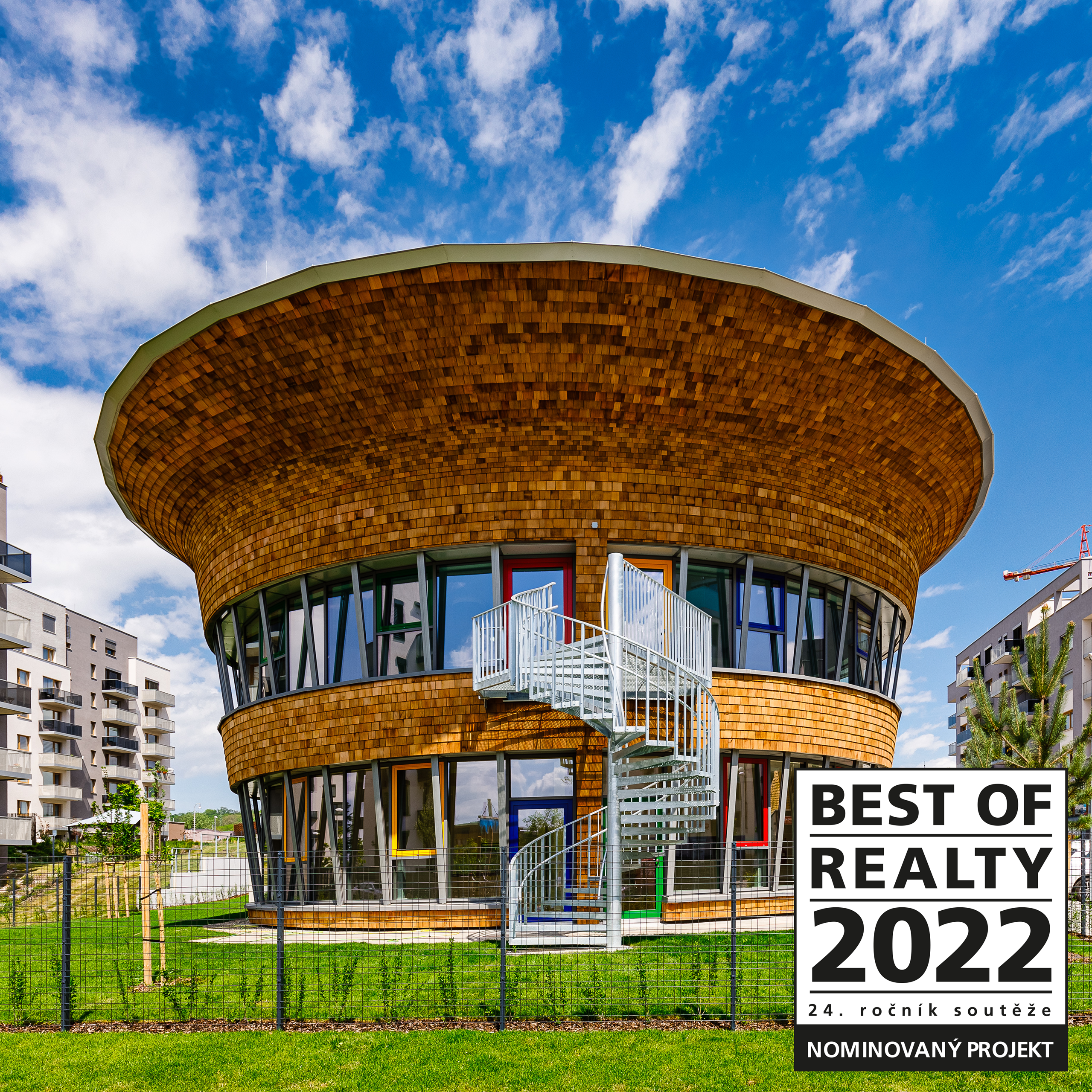 Nová školka v Suomi Hloubětín získala nominaci v soutěži Best of Realty 2022